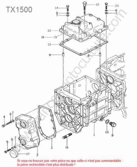 ISEKI - TX1500 : Carter transmission