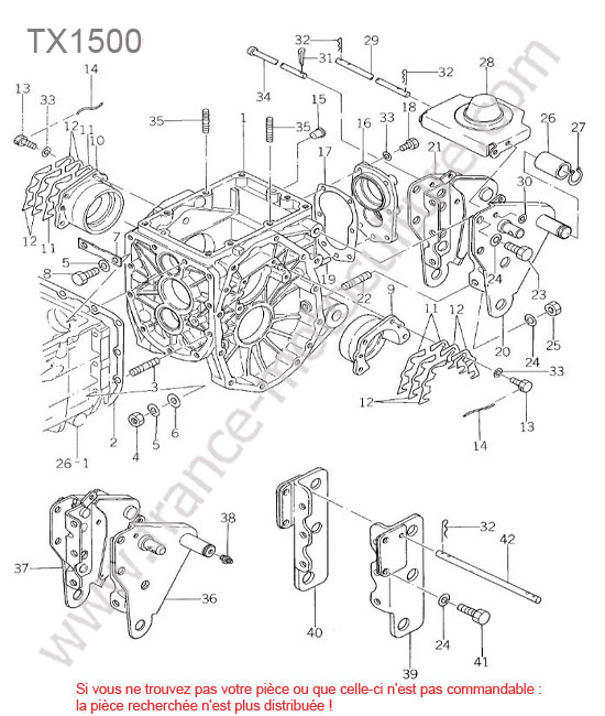 Carter pont ISEKI TX1500