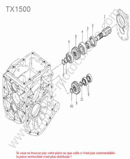 ISEKI - TX1500 : Prise force arriere
