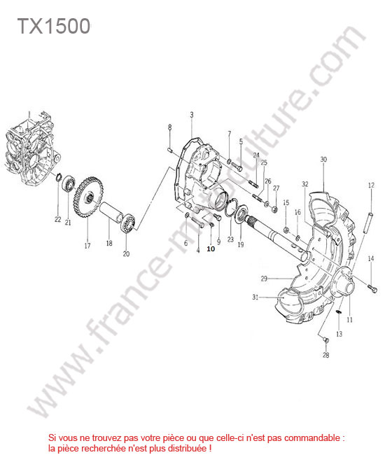Pont arriere ISEKI TX1500