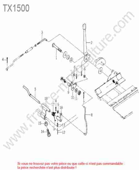 ISEKI - TX1500 : Accelerateur