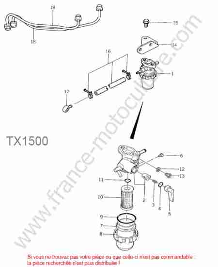 ISEKI - TX1500 : Filtre gazole