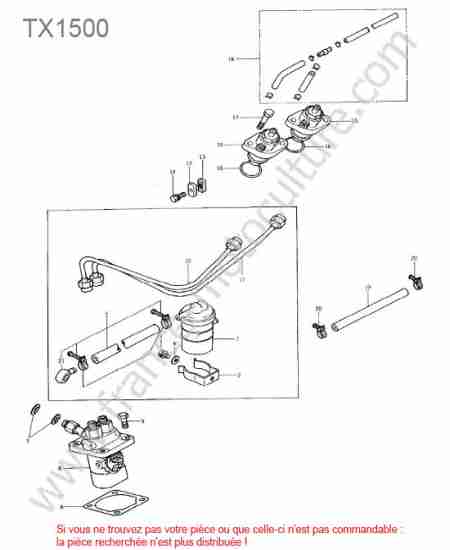 ISEKI - TX1500 : Circuit alimentation