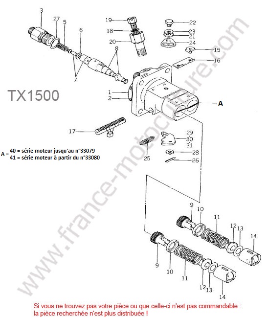 Pompe injection : ISEKI - TX1500