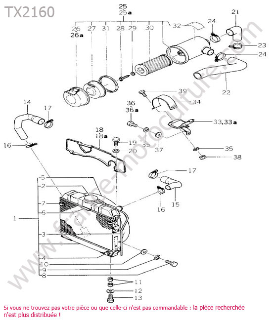 Filtre a air - radiateur ISEKI TX2160
