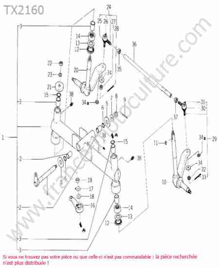 ISEKI - TX2160 : Rotule direction - fusee 2rm