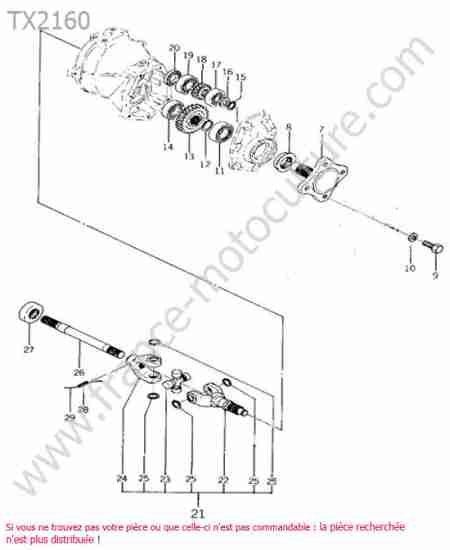 ISEKI - TX2160 : Reducteur avant