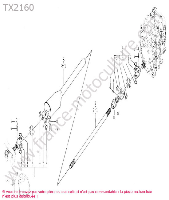 Cardan transmission avant ISEKI TX2160