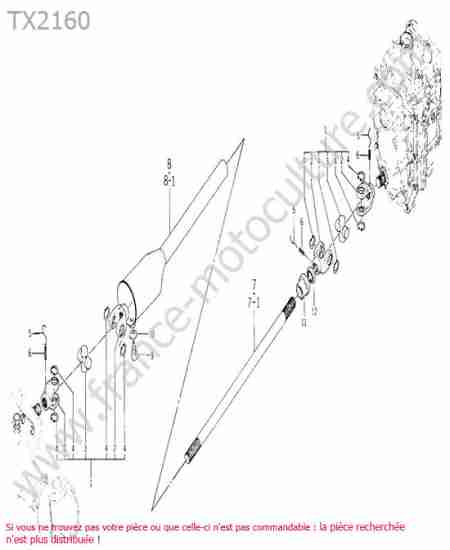 ISEKI - TX2160 : Cardan transmission avant