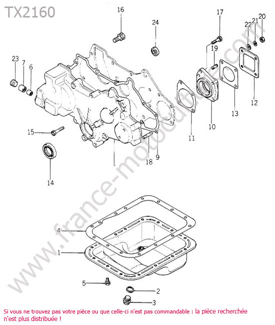 Carter huile ISEKI TX2160