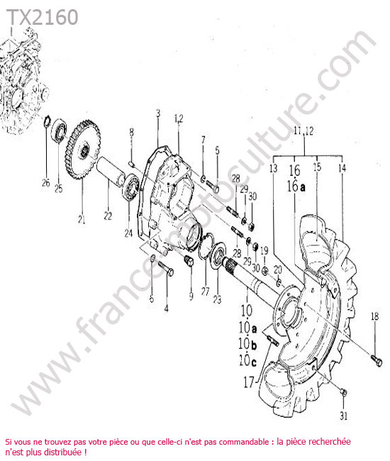 Pont arriere ISEKI TX2160