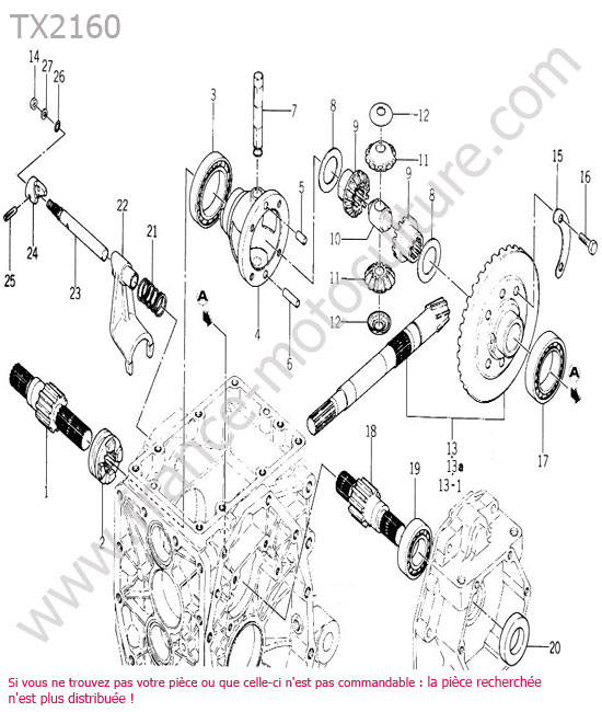 Differentiel arriere ISEKI TX2160