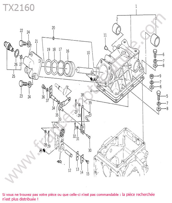 Piston relevage ISEKI TX2160