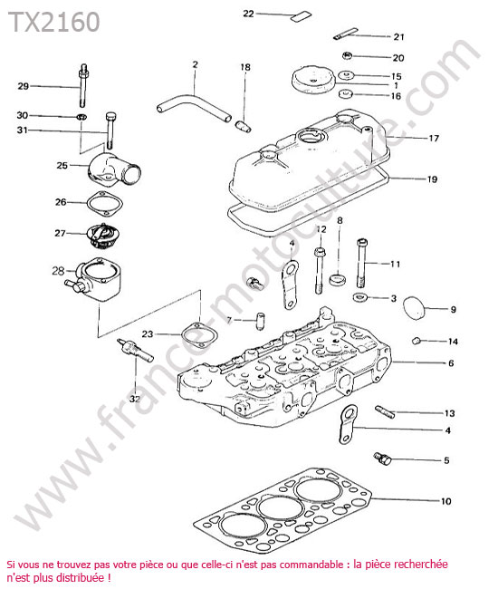 Culasse ISEKI TX2160