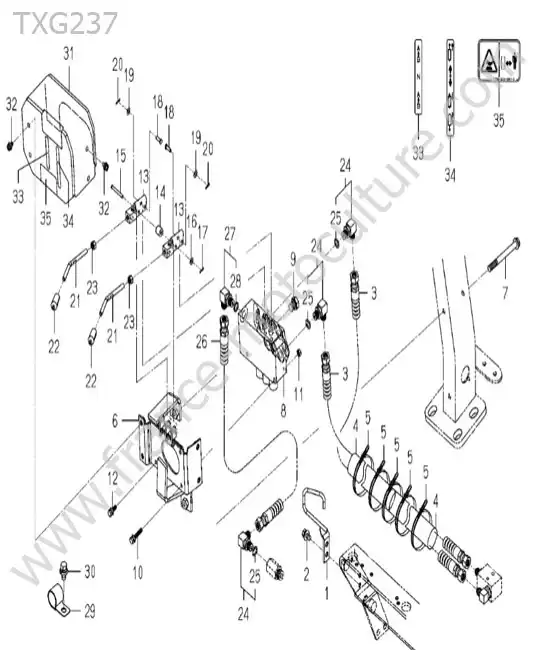 Distributeur / flexibles ISEKI TXG237