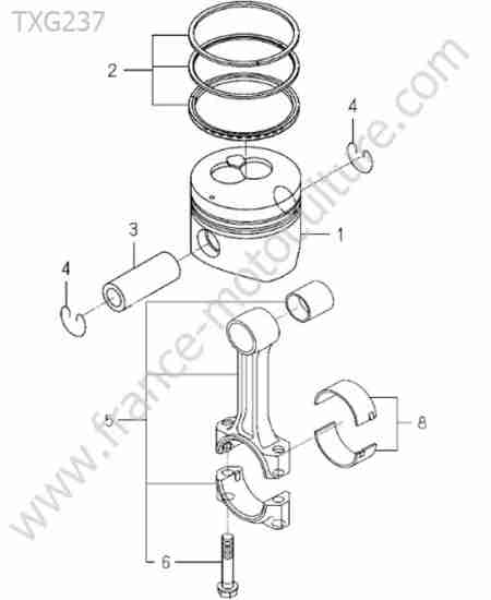 ISEKI - TXG237 : Piston