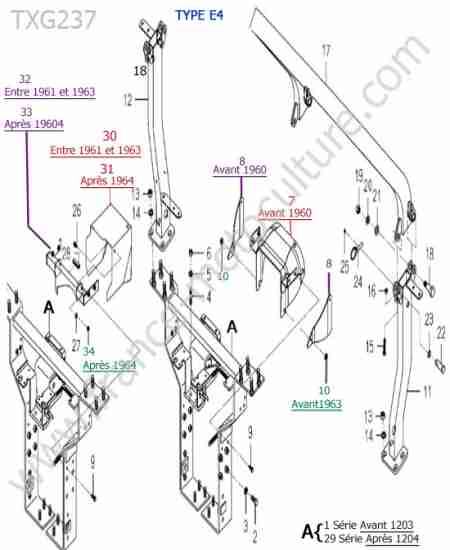 ISEKI - TXG237 : Arceau (type e4)