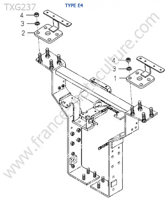 Support feux (type e4) ISEKI TXG237