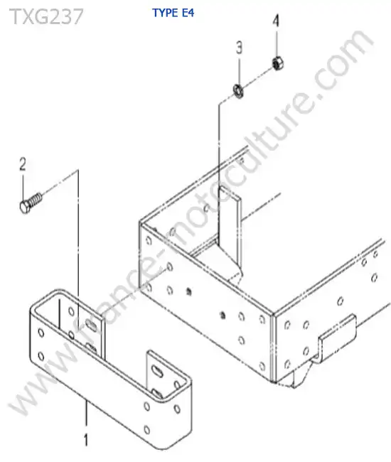 Support masse avant (type e4) ISEKI TXG237