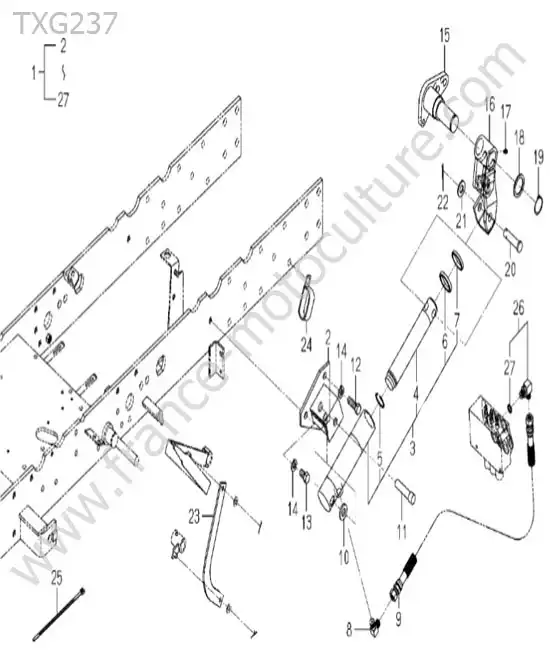 Verin relevage tondeuse ISEKI TXG237