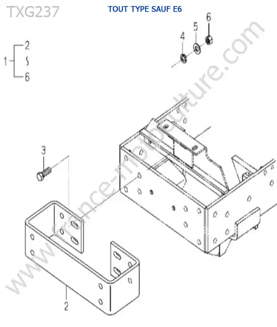 Support de masse (sauf e6) ISEKI TXG237
