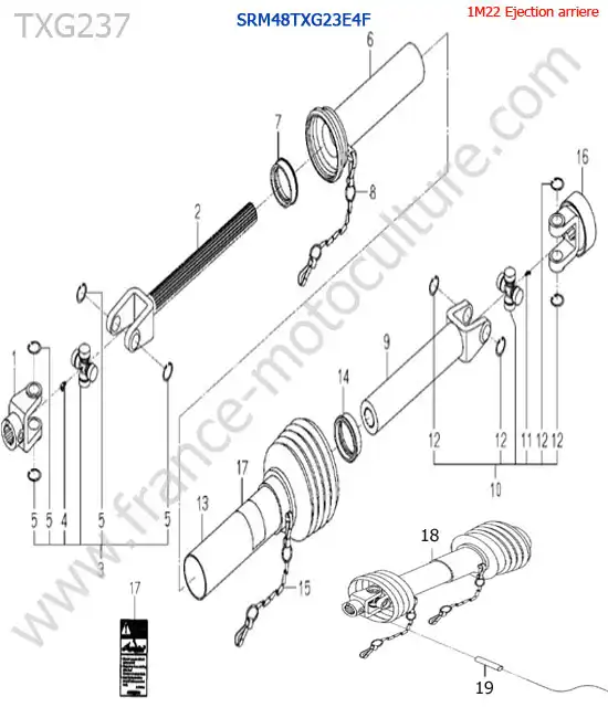 SRm48txg23 / cardan ISEKI TXG237