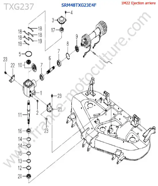 SRm48txg23 / renvoi angle ISEKI TXG237