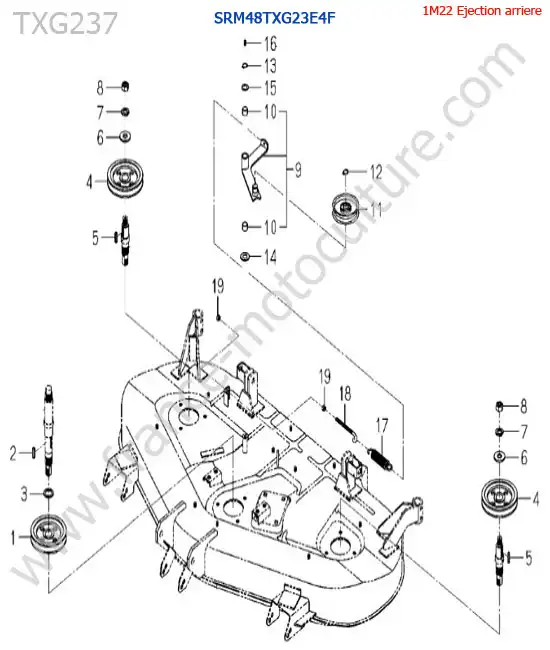 SRm48txg23 / poulies ISEKI TXG237