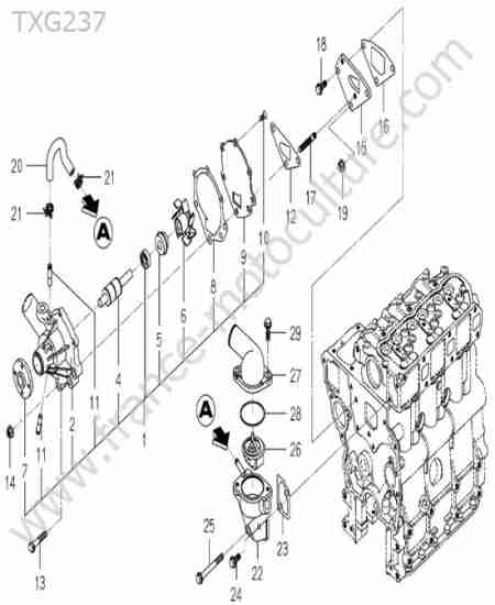 ISEKI - TXG237 : Pompe a eau / thermostat