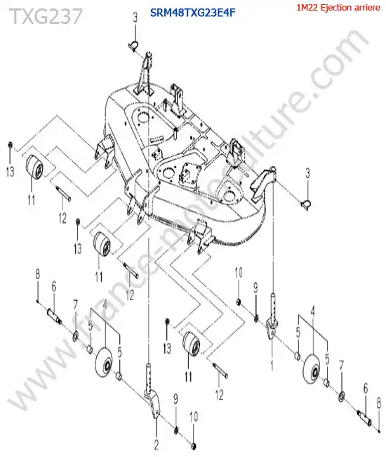 SRm48txg23 / roue plateau ISEKI TXG237
