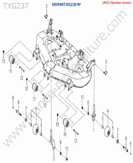 ISEKI - TXG237 : SRm48txg23 / roue plateau