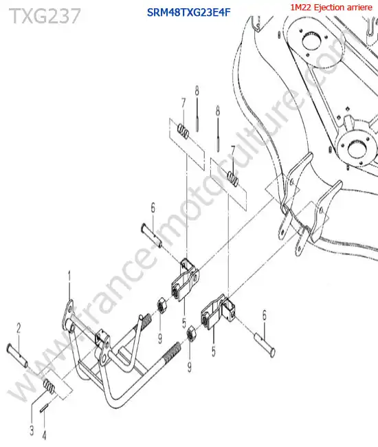 SRm48txg23 / fixation avant ISEKI TXG237