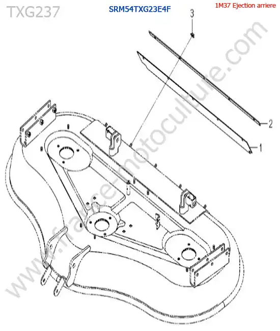 SRm54txg23 / guide arriere ISEKI TXG237