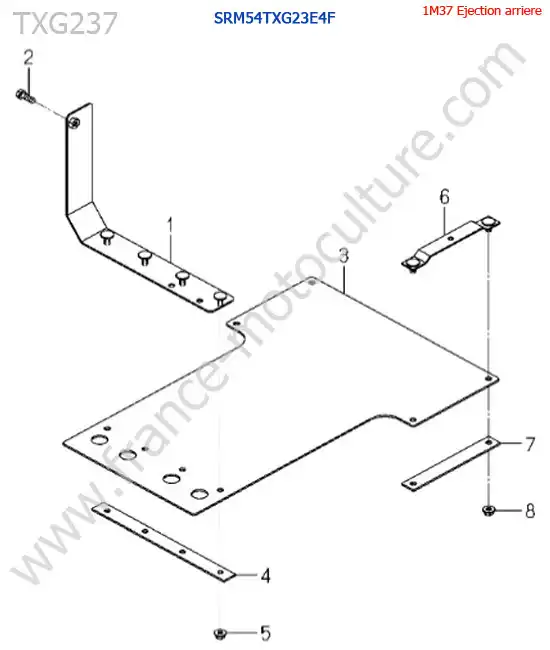 SRm54txg23 / plaque protecion ISEKI TXG237