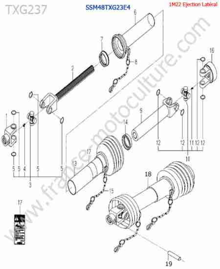 ISEKI - TXG237 : SSm48txg23 / cardan