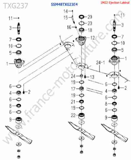 ISEKI - TXG237 : SSm48txg23 / palier lame