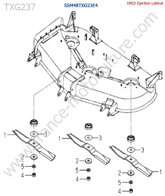 SSm48txg23 / lames ISEKI TXG237