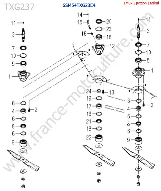 SSm54txg23 / palier ISEKI TXG237