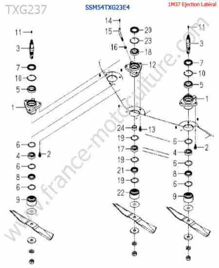 ISEKI - TXG237 : SSm54txg23 / palier