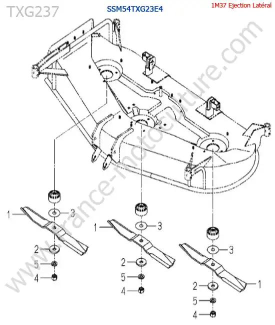 SSm54txg23 / lames ISEKI TXG237