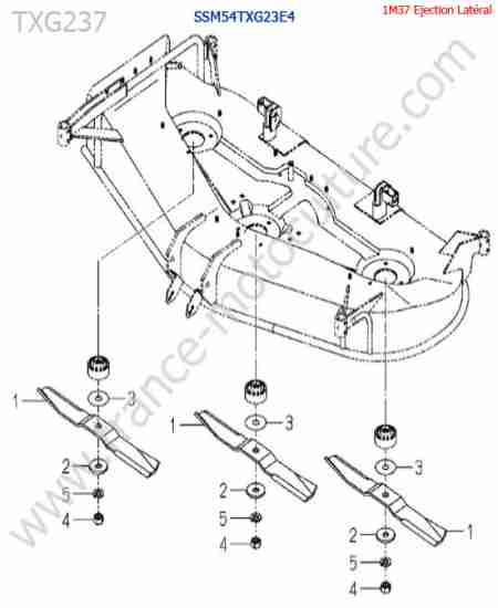 ISEKI - TXG237 : SSm54txg23 / lames
