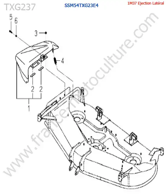 SSm54txg23 / deflecteur ISEKI TXG237
