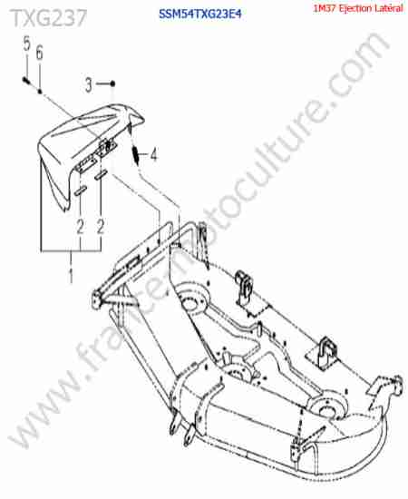 ISEKI - TXG237 : SSm54txg23 / deflecteur