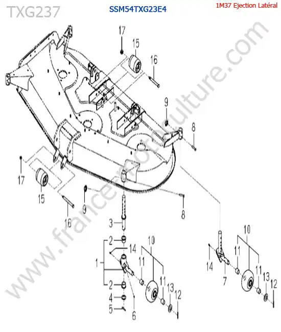 SSm54txg23 / roues ISEKI TXG237