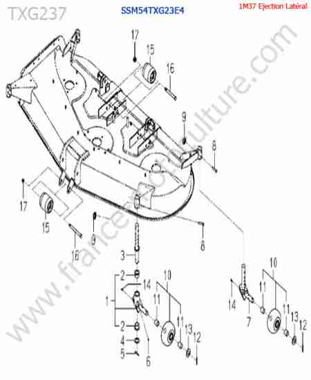 ISEKI - TXG237 : SSm54txg23 / roues