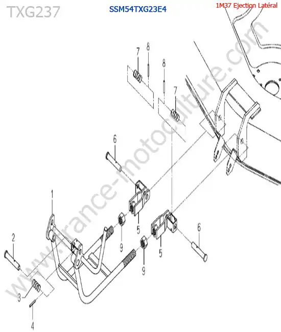 SSm54txg23 / accrochage avant ISEKI TXG237