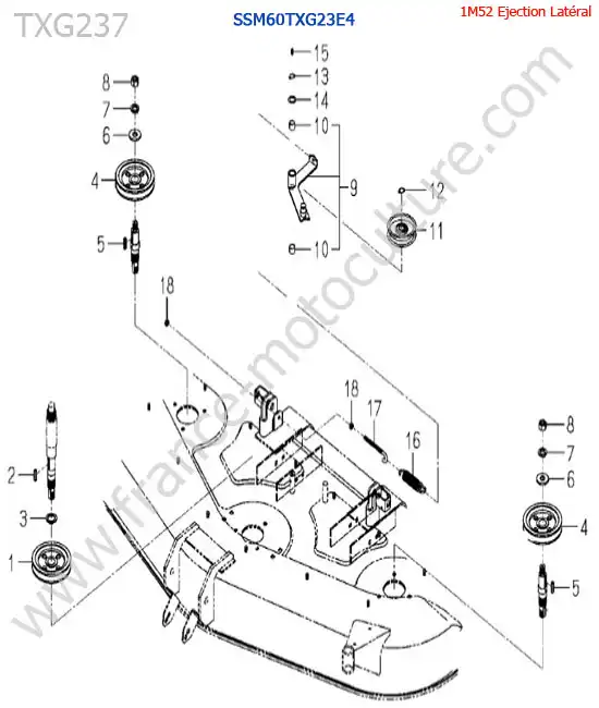 SSm60txg23 / poulies ISEKI TXG237