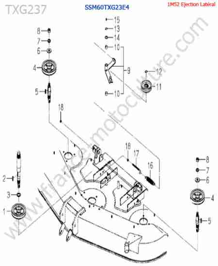 ISEKI - TXG237 : SSm60txg23 / poulies