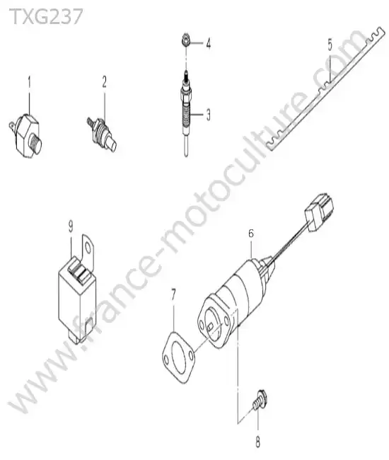 Relais moteur / bougies ISEKI TXG237