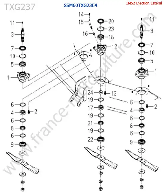 SSm60txg23 / palier ISEKI TXG237